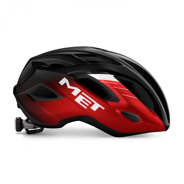 Κράνος_MET_Idolo_Black_Red_Metallic_2 Το Idolo έχει compact, αγωνιστικό σχήμα, χαμηλό βάρος, με 15 αεραγωγούς.