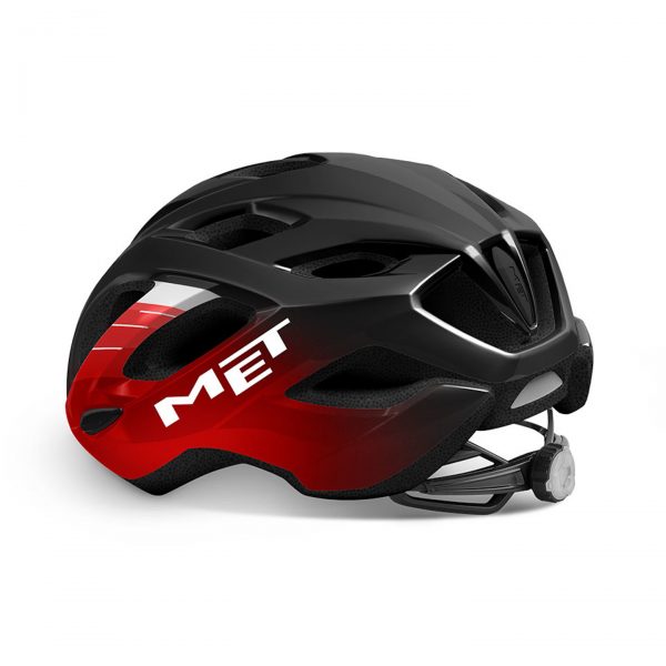 Κράνος_MET_Idolo_Black_Red_Metallic_3 Το Idolo έχει compact, αγωνιστικό σχήμα, χαμηλό βάρος, με 15 αεραγωγούς.
