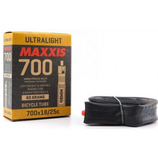 Αεροθάλαμος_Maxxis_700x18_25_FV_48mm_UltraLight_1 Αεροθάλαμος Maxxis για ποδήλατα δρόμου.