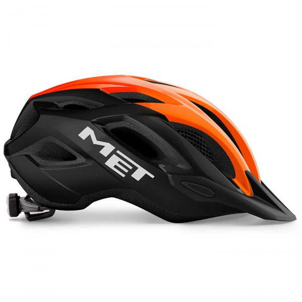 Κράνος_MET_Crossover_Black_Orange_Glossy_2 το Crossover είναι πλούσιο σε χαρακτηριστικά, όπως το ενσωματωμένο δίχτυ στους εμπρός αεραγωγούς, για να μην περνάνε έντομα μέσα στο κράνος.