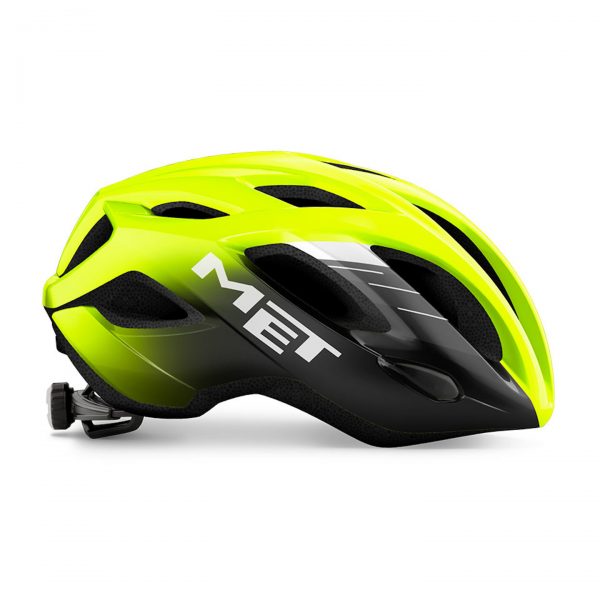 Κράνος_MET_Idolo_Fluo_Yellow_Black_Glossy_2 Το Idolo έχει compact, αγωνιστικό σχήμα, χαμηλό βάρος, με 15 αεραγωγούς.