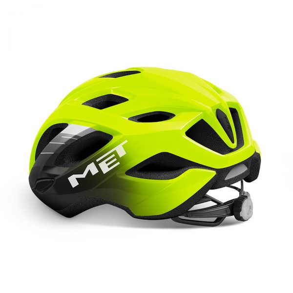 Κράνος_MET_Idolo_Fluo_Yellow_Black_Glossy_3 Το Idolo έχει compact, αγωνιστικό σχήμα, χαμηλό βάρος, με 15 αεραγωγούς.