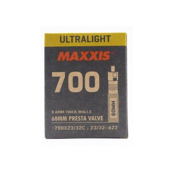 Αεροθάλαμος_Maxxis_700x23_32_FV_48mm_UltraLight_1a Αεροθάλαμος Maxxis για ποδήλατα δρόμου.