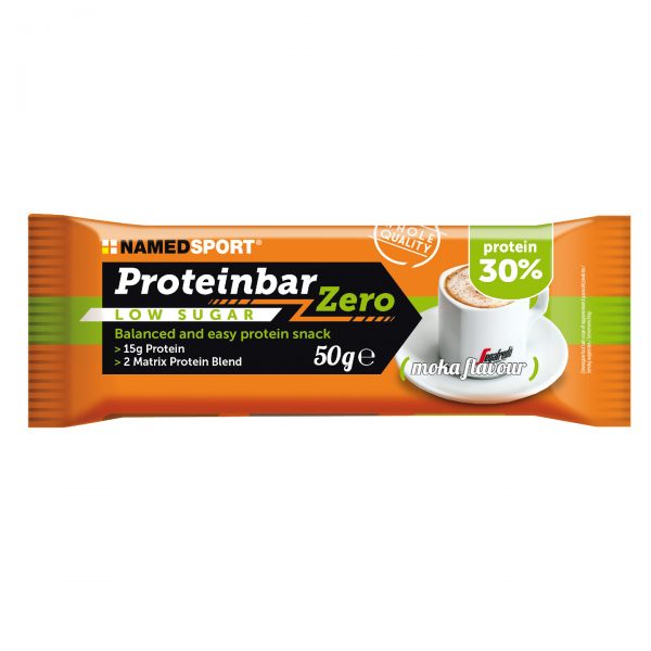 Μπάρα_Πρωτεΐνης_Named_Sport_Proteinbar_Zero_Moka_50gr_1 Μπάρα πρωτεΐνης με 30% πρωτεΐνη γάλακτος, χαμηλή σε ζάχαρη, με ηλιέλαιο ψυχρής πίεσης, επικαλυμμένη με μαύρη σοκολάτα.