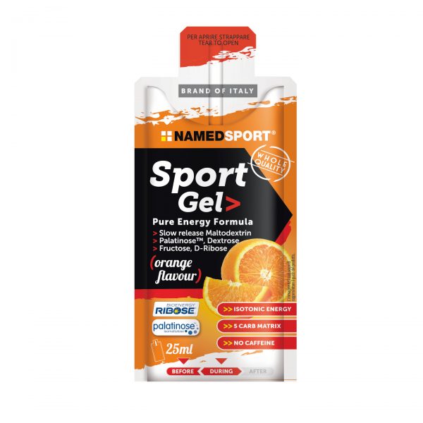 Gel_Named_Sport_Orange_25ml_1 Gel ενέργειας από απλούς και σύνθετους υδατάνθρακες σταδιακής αποδέσμευσης για άμεση και μακράς διάρκειας ενέργεια.
