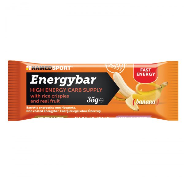 Μπάρα_Named_Sport_Energy_Bar_Banana_35gr_1 Η Energy Bar από την Named Sport είναι μια γευστική μπάρα ενέργειας βασισμένη σε υδατάνθρακες με τραγανό ρυζάκι, χυμό και πουρέ φρούτων.