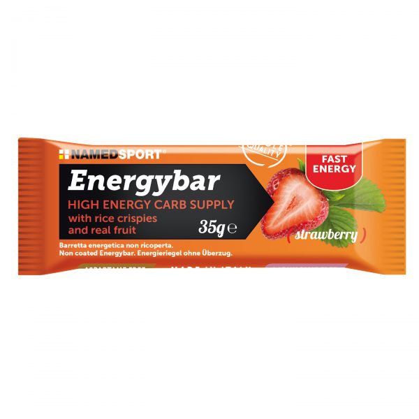 Μπάρα_Named_Sport_Energy_Bar_Strawberry_35gr_1 Η Energy Bar από την Named Sport είναι μια γευστική μπάρα ενέργειας βασισμένη σε υδατάνθρακες με τραγανό ρυζάκι, χυμό και πουρέ φρούτων.