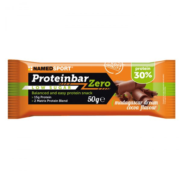 Μπάρα_Πρωτεΐνης_Named_Sport_Proteinbar_Madagascar_Dream_Cocoa_50gr_1 Μπάρα πρωτεΐνης με 30% πρωτεΐνη γάλακτος, χαμηλή σε ζάχαρη, με ηλιέλαιο ψυχρής πίεσης, επικαλυμμένη με μαύρη σοκολάτα.