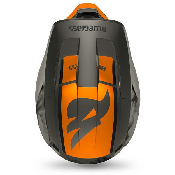 Κράνος_Bluegrass_Legit_Orange_Camo_Matt_4 Το Legit είναι ένα κράνος, εφοδιασμένο με χαρακτηριστικά που έχουν εμπνευστεί από το αγωνιστικό τμήμα της Bluegrass.