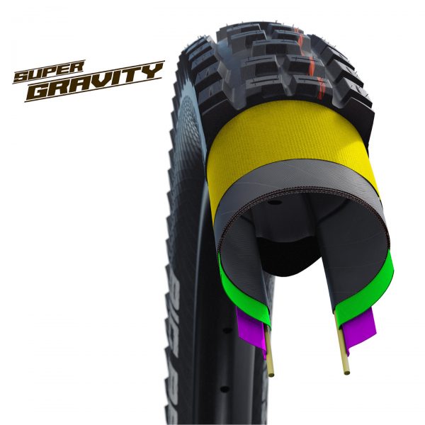 Ελαστικά_Schwalbe_Magic_Mary_29x260_EVO_ADDIX_Super_Gravity_SOFT_Διπλωτά_2 Το πέλμα του Magic Mary είναι εξοπλισμένο με μεγάλα τετραγωνισμένα και αραιά τακούνια, για μέγιστη πρόσφυση κατά το φρενάρισμα